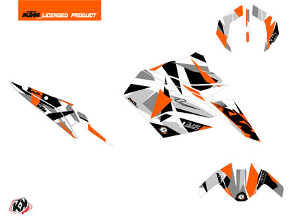 KTM Duke 890 R Straßenmotorrad Delta Grafik-Kit Weiß Orange