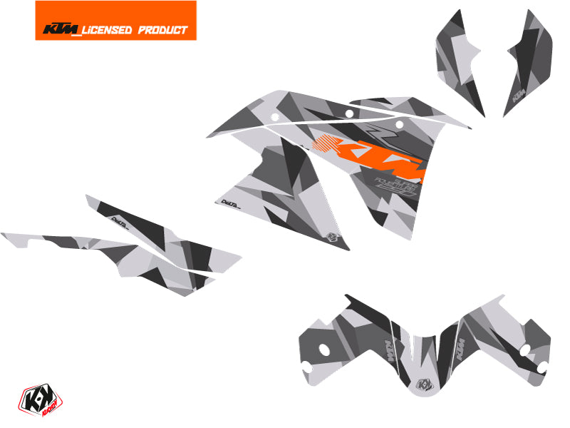 KTM 1290 Super Adventure S Straßenmotorrad Delta Grafik-Kit Grau Orange