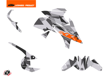 KTM Super Duke 1290 R Straßenmotorrad Delta Grafik-Kit Grau Orange
