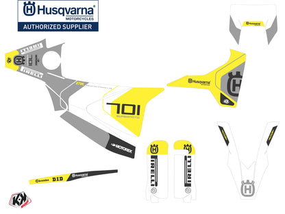 Husqvarna 701 Enduro Dirt Bike Discovery Grafikset Grau