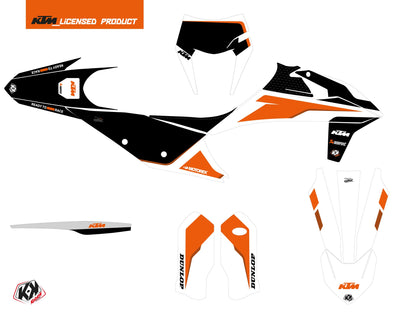 KTM EXC-EXCF Dirt Bike DNA Grafikkit Weiß