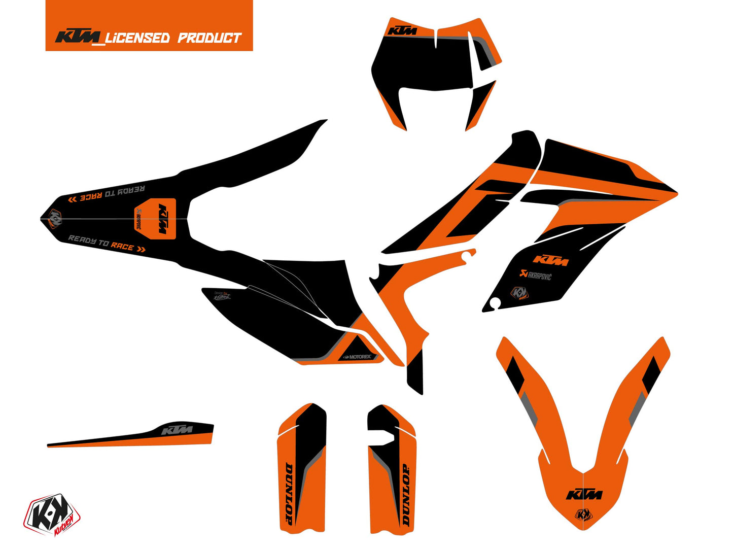 KTM 350 FREERIDE Dirt Bike DNA Grafikkit Orange