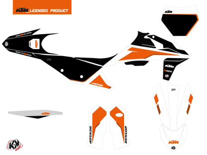 KTM 350 SXF Dirt Bike DNA Grafikkit Weiß