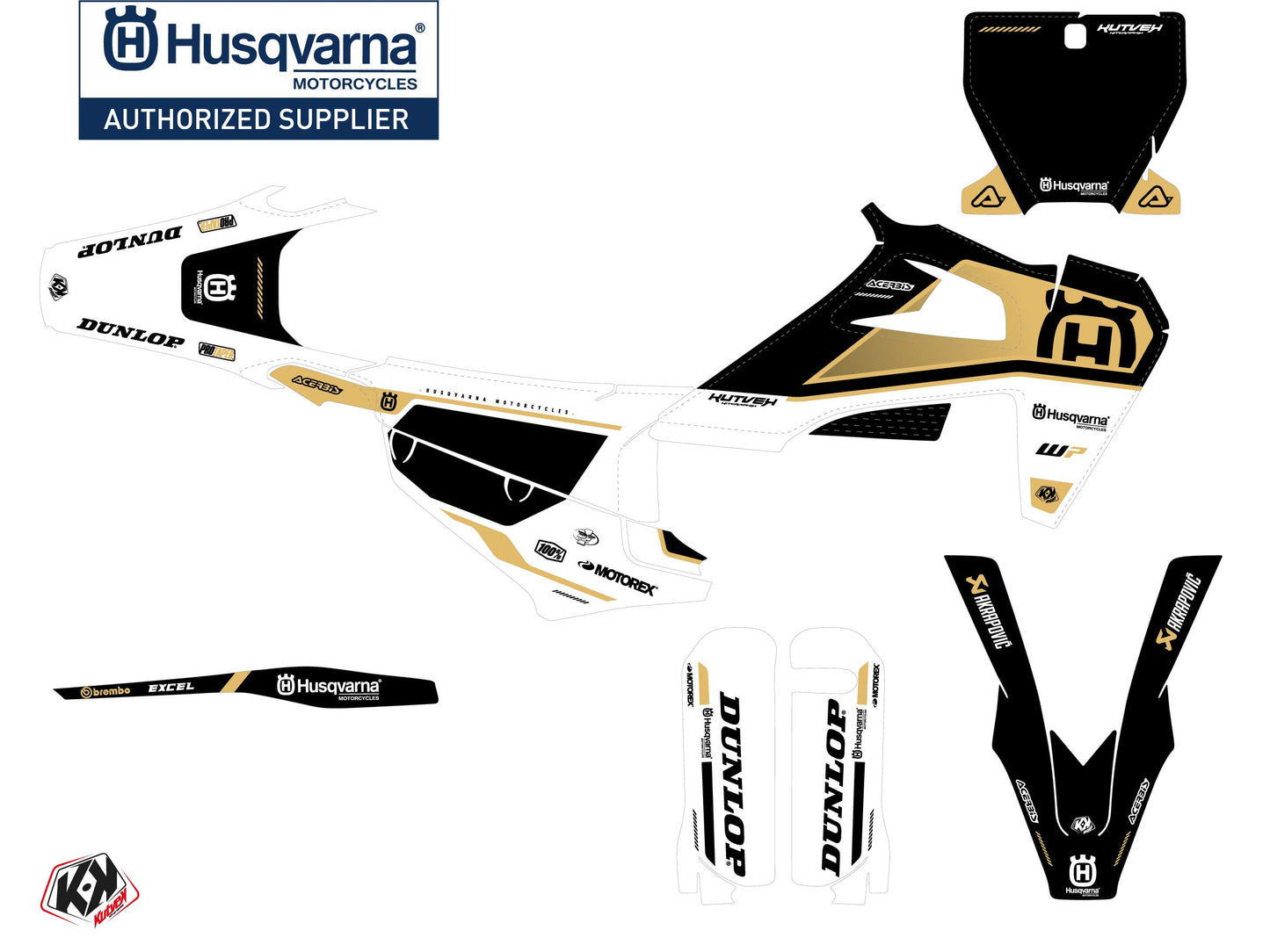 Husqvarna FC 250 Dirt Bike D-SKT Grafikkit Sand