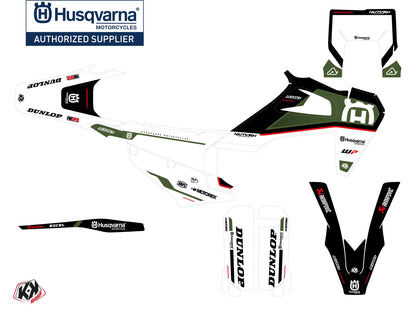 Husqvarna 350 FE Dirt Bike D-SKT Grafikkit Khaki