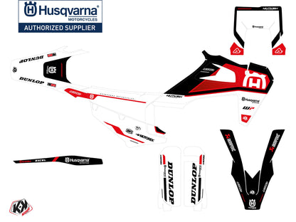 Husqvarna 450 FE Dirt Bike D-SKT Grafikkit Rot
