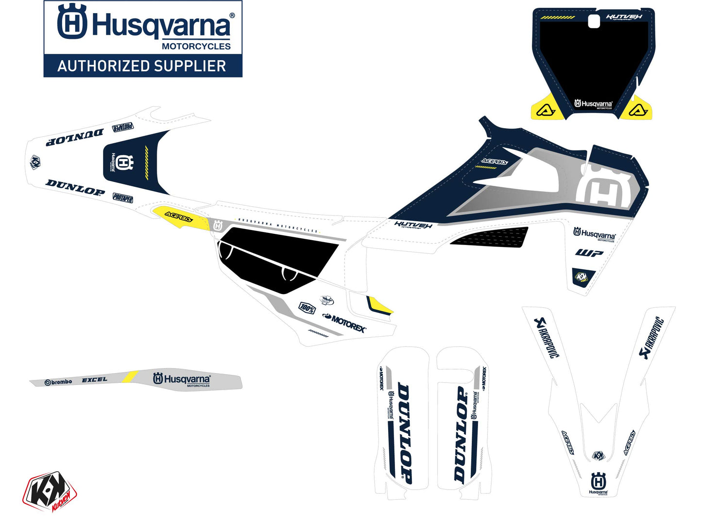 Husqvarna TC 125 Dirt Bike D-SKT Grafikkit Blau