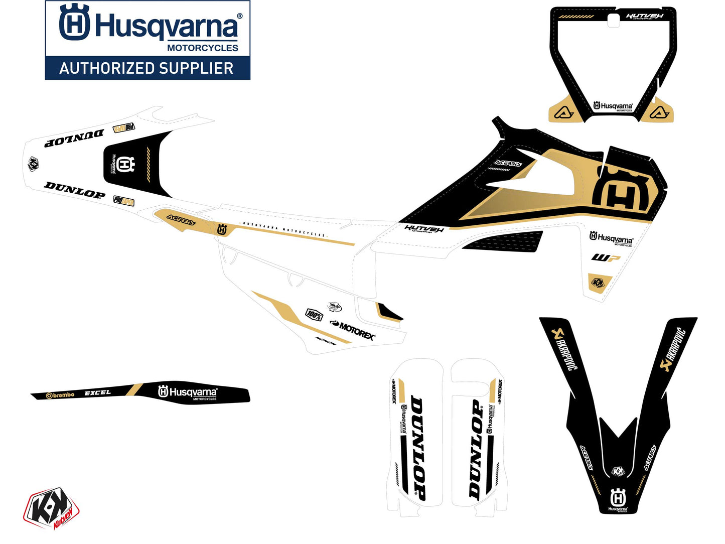 Husqvarna TC 250 Dirt Bike D-SKT Grafik-Kit Sand