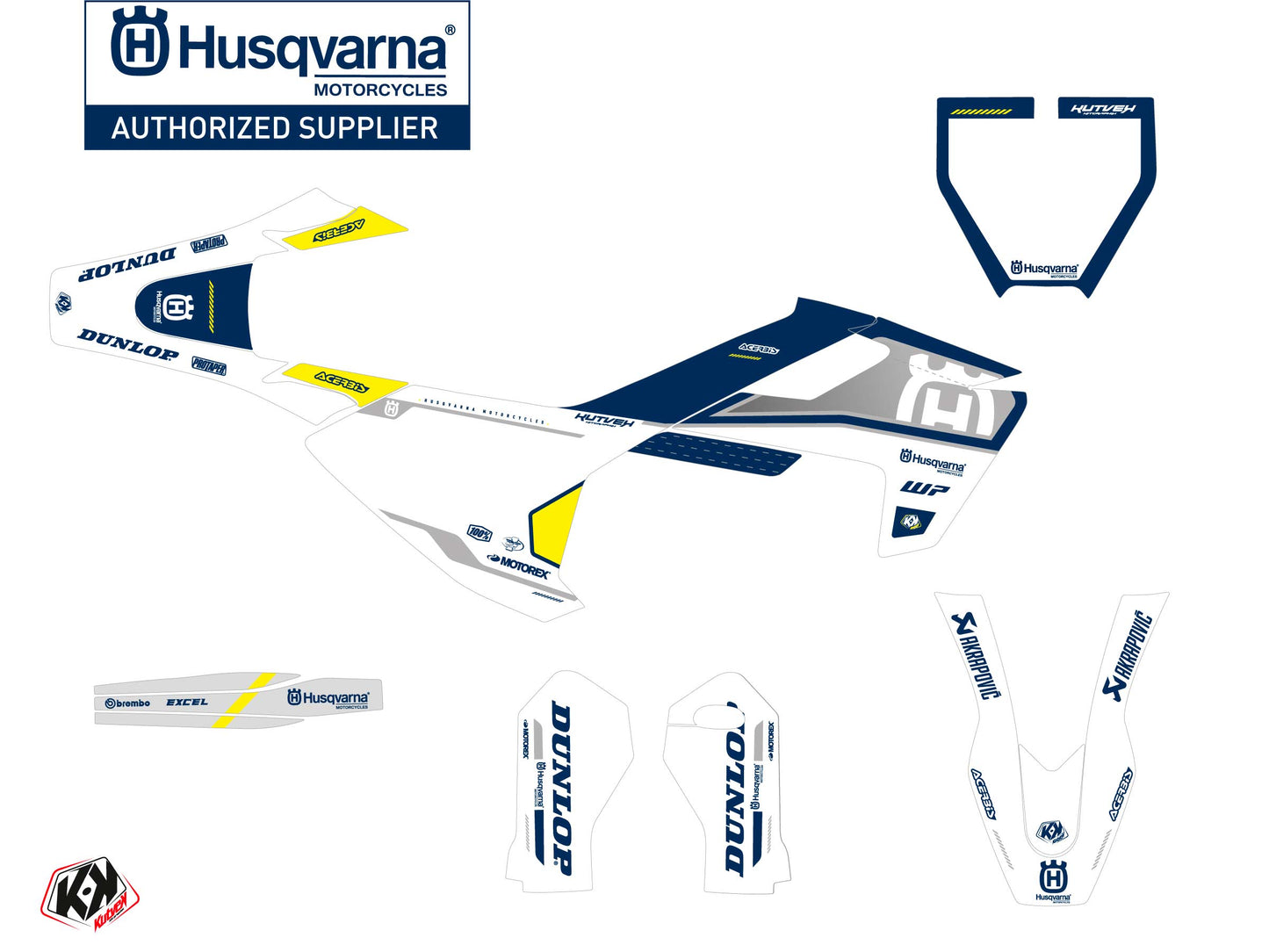 Husqvarna TC 65 Dirt Bike D-SKT Grafikkit Blau