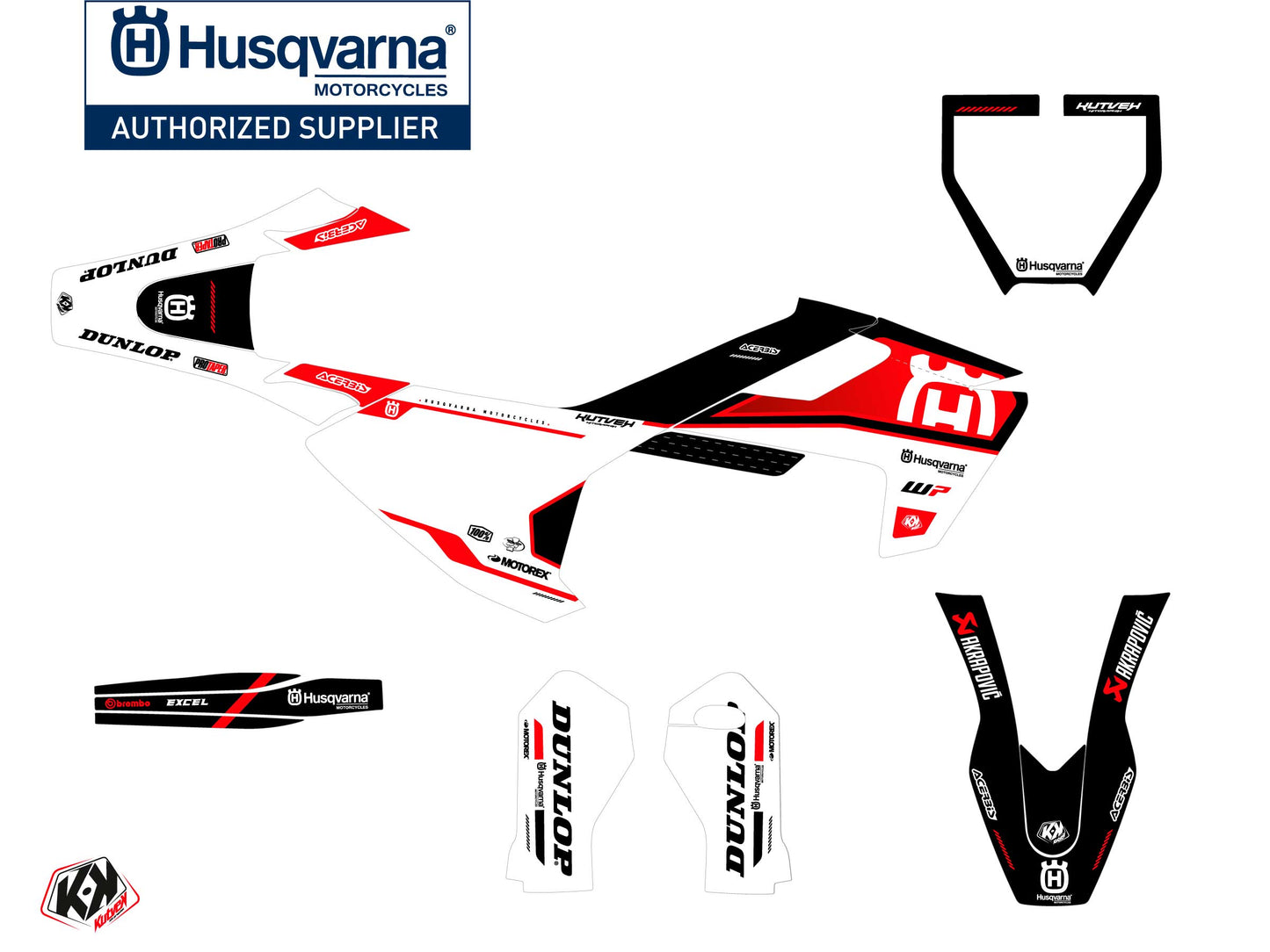 Husqvarna TC 65 Dirt Bike D-SKT Grafikkit rot