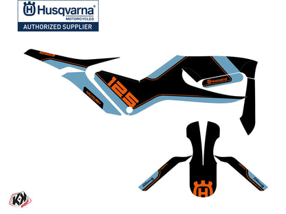 Husqvarna Svartpilen 125 Straßenrad DUSK Grafikset Blau Schwarz