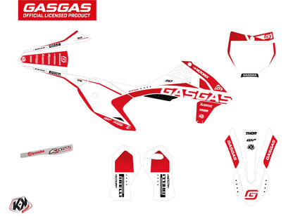 GASGAS MC 50 Dirt Bike Dynamik Grafik-Kit Weiß