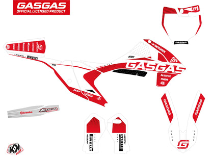 GASGAS MC 65 Dirt Bike Dynamik Grafikkit Weiß