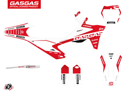 GASGAS MCF 450 Dirt Bike Dynamik Grafik-Kit Weiß