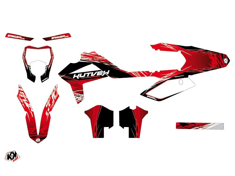 GASGAS 125 EC Dirt Bike Radiergummi-Grafikset Rot Weiß