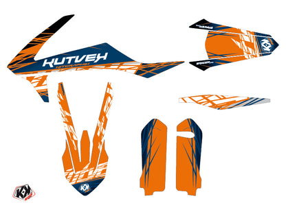 KTM 125 SX Dirt Bike Radiergummi-Grafikset Blau Orange
