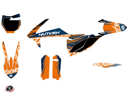 KTM 125 SX Dirt Bike Radiergummi-Grafikset Blau Orange