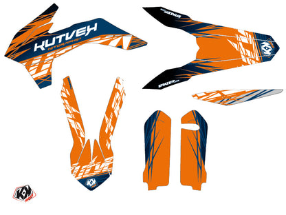 KTM 250 SX Dirt Bike Radiergummi-Grafikset Blau Orange