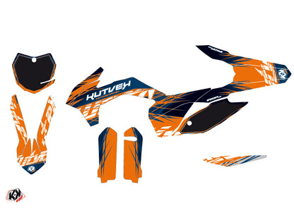 KTM 250 SX Dirt Bike Radiergummi-Grafikset Blau Orange