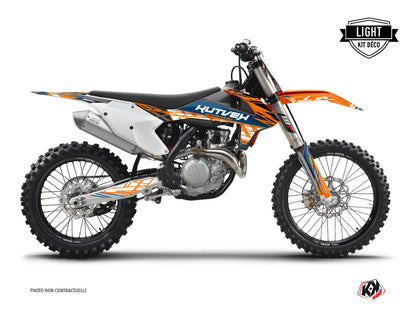 KTM 250 SXF Dirt Bike Eraser Graphic Kit Blue Orange LIGHT - Light versie