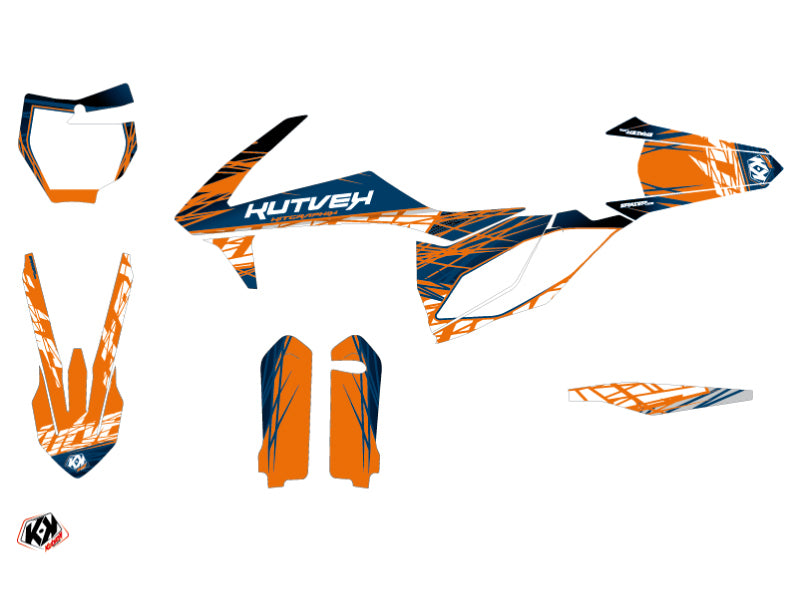 KTM 450 SXF Dirt Bike Eraser Grafik-Kit Blau Orange