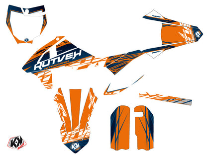 KTM 50 SX Dirt Bike Radiergummi-Grafikset Blau Orange