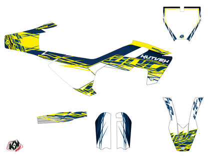 Husqvarna TC 65 Dirt Bike Radiergummi-Grafikset Gelb Blau