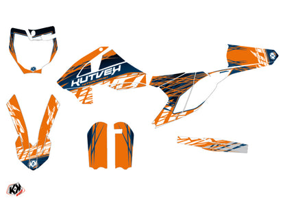 KTM 65 SX Dirt Bike Radiergummi-Grafikset Blau Orange