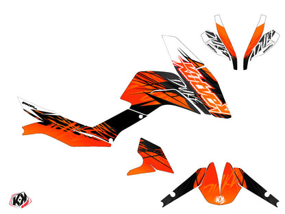 KTM Duke 125 Street Bike Eraser Grafik-Kit Orange Schwarz