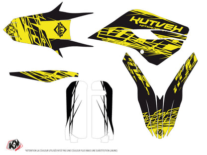 Husqvarna 125 TE Dirt Bike Eraser Fluo Grafik-Kit Gelb