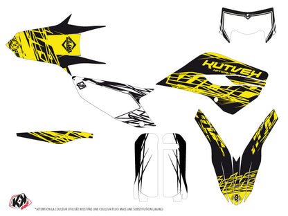 Husqvarna 125 TE Dirt Bike Eraser Fluo Grafik-Kit Gelb