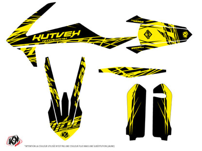 KTM 250 SXF Dirt Bike Eraser Fluo Grafik-Kit Gelb