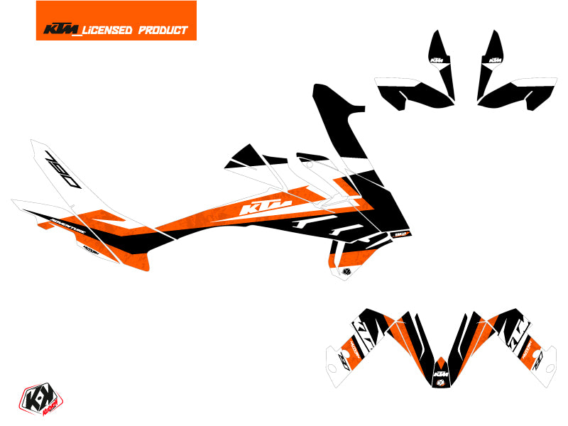 KTM 790 Adventure Street Bike Eskap Grafikkit Orange Weiß