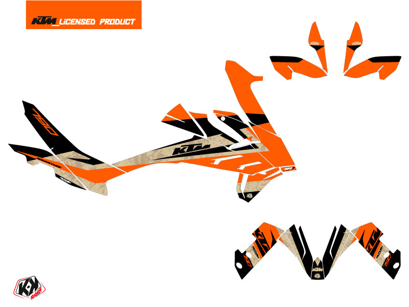 KTM 790 Adventure Street Bike Eskap Grafikkit Orange Sand