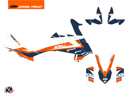 KTM 790 Adventure R Straßenmotorrad Eskap Grafikkit Blau Orange