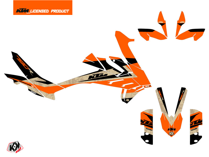 KTM 790 Adventure R Straßenmotorrad Eskap Grafikkit Orange Sand