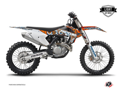 KTM 125 SX Dirt Bike Freegun Eyed Graphic Kit Orange LIGHT - Light versie