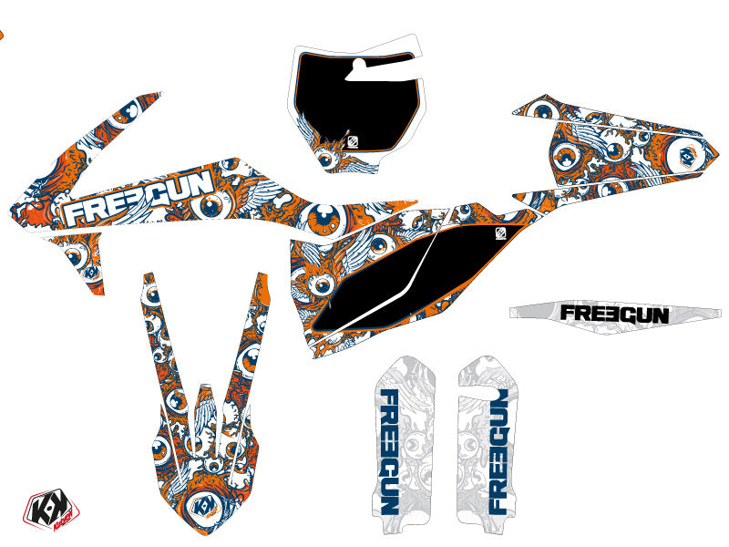 KTM 125 SX Dirt Bike Freegun Eyed Grafikkit Orange