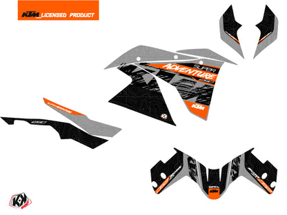 KTM 1290 Super Adventure S Street Bike Ausrüstungs-Dekor-Kit Grau Orange