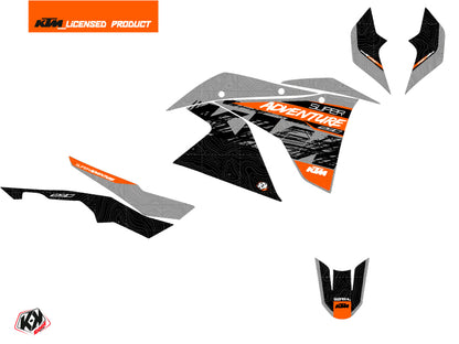 KTM 1290 Super Adventure R Street Bike Ausrüstungs-Dekor-Kit Grau Orange