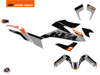 KTM 390 Adventure Street Bike Ausrüstungs-Dekor-Kit Grau Orange
