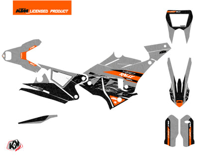 KTM 450 Rally Dirtbike Ausrüstungs-Grafikset Grau Orange