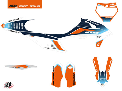 KTM 450 SMR Dirt Bike Genesis Grafikkit Blau