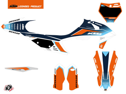 KTM 125 SX Dirt Bike Genesis Grafikkit Blau