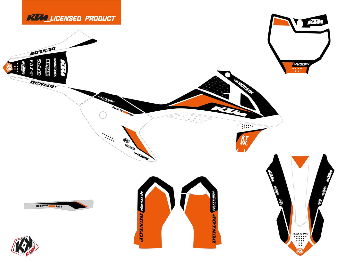 KTM 50 SX Dirt Bike Global Genesis Kit Schwarz