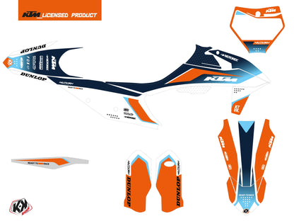 KTM 450 SXF Dirt Bike Genesis Grafikkit Blau
