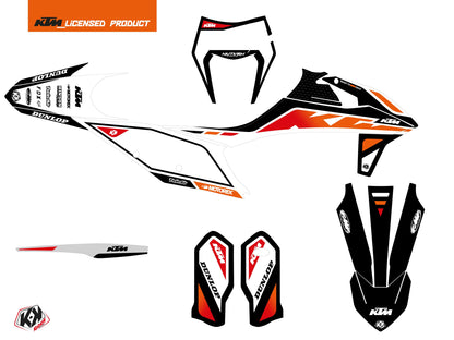 KTM EXC-EXCF Dirt Bike Global Grafik-Kit Schwarz