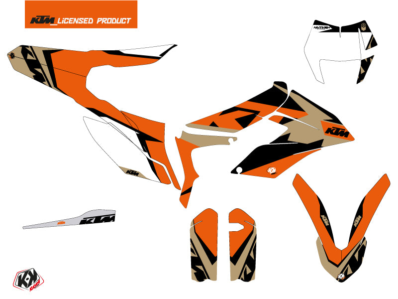 KTM 350 FREERIDE Dirt Bike Gravity Grafik-Kit Orange Sand