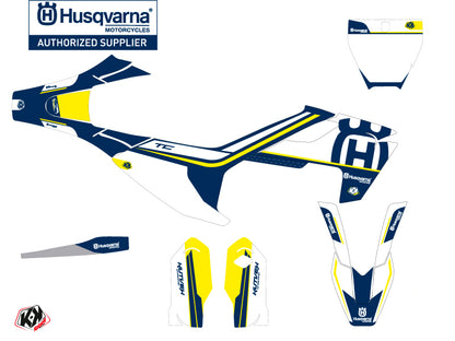 Husqvarna TC 85 Dirt Bike Heritage Grafik-Kit Blau Weiß