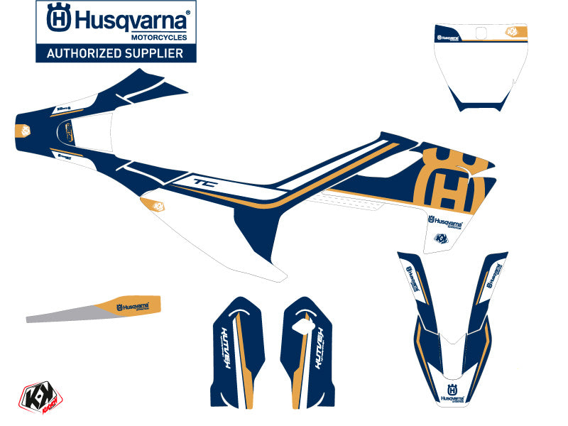 Husqvarna TC 85 Dirt Bike Heritage Grafik-Kit Blau